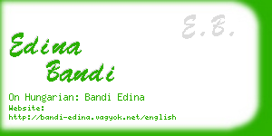 edina bandi business card